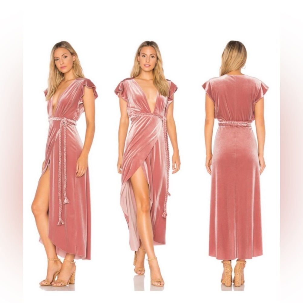 Rose Velvet Tie dress
